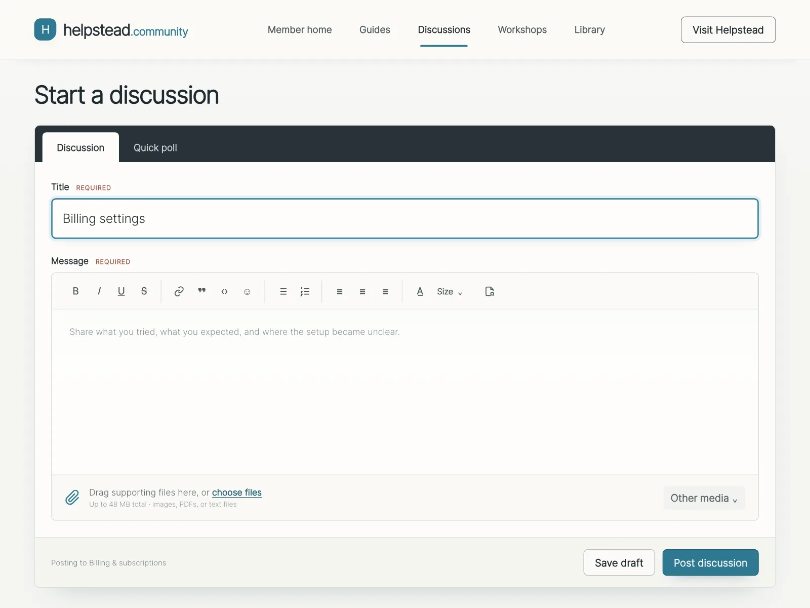 Rich text editor