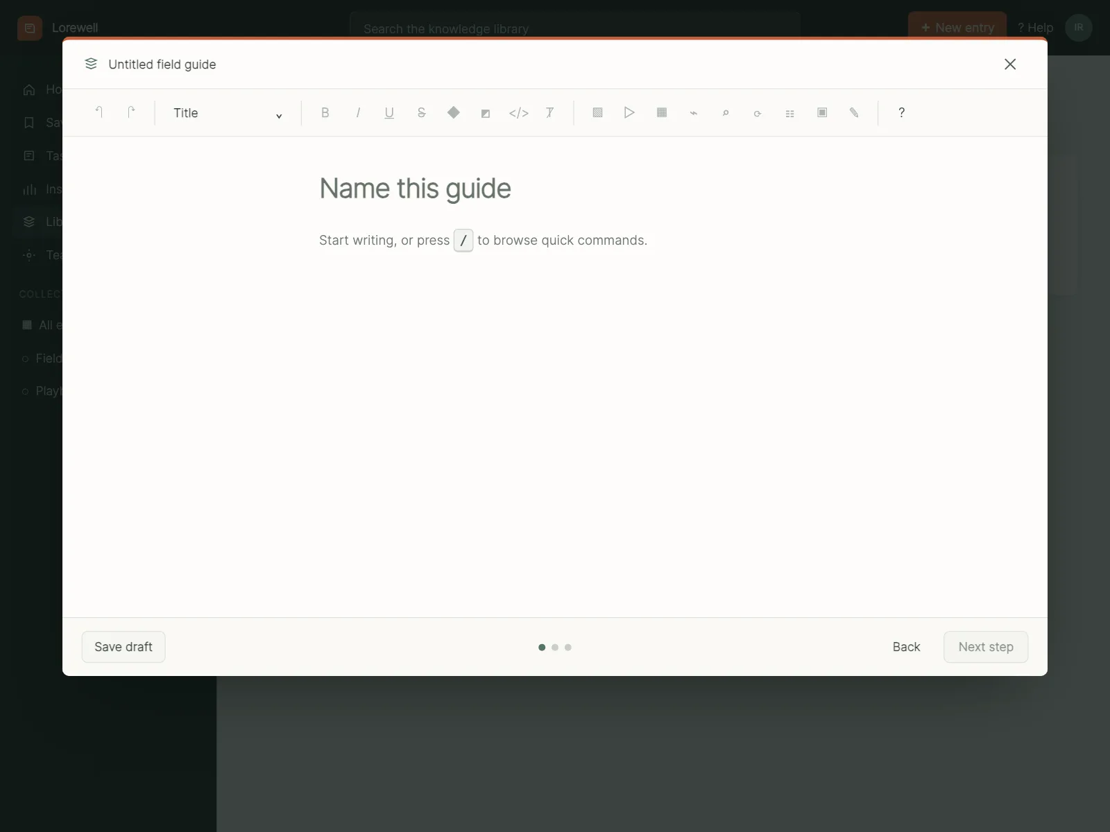 Rich text editor