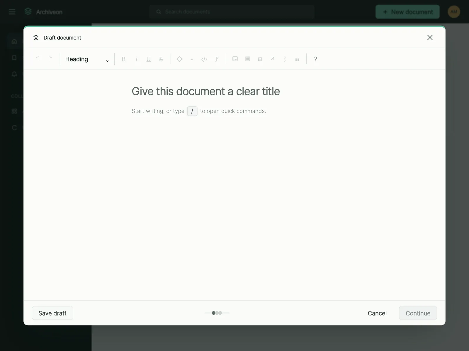 Rich text editor