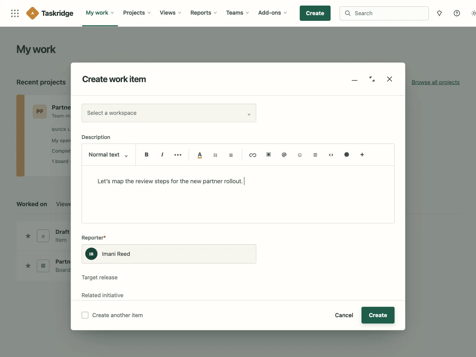 Rich text editor