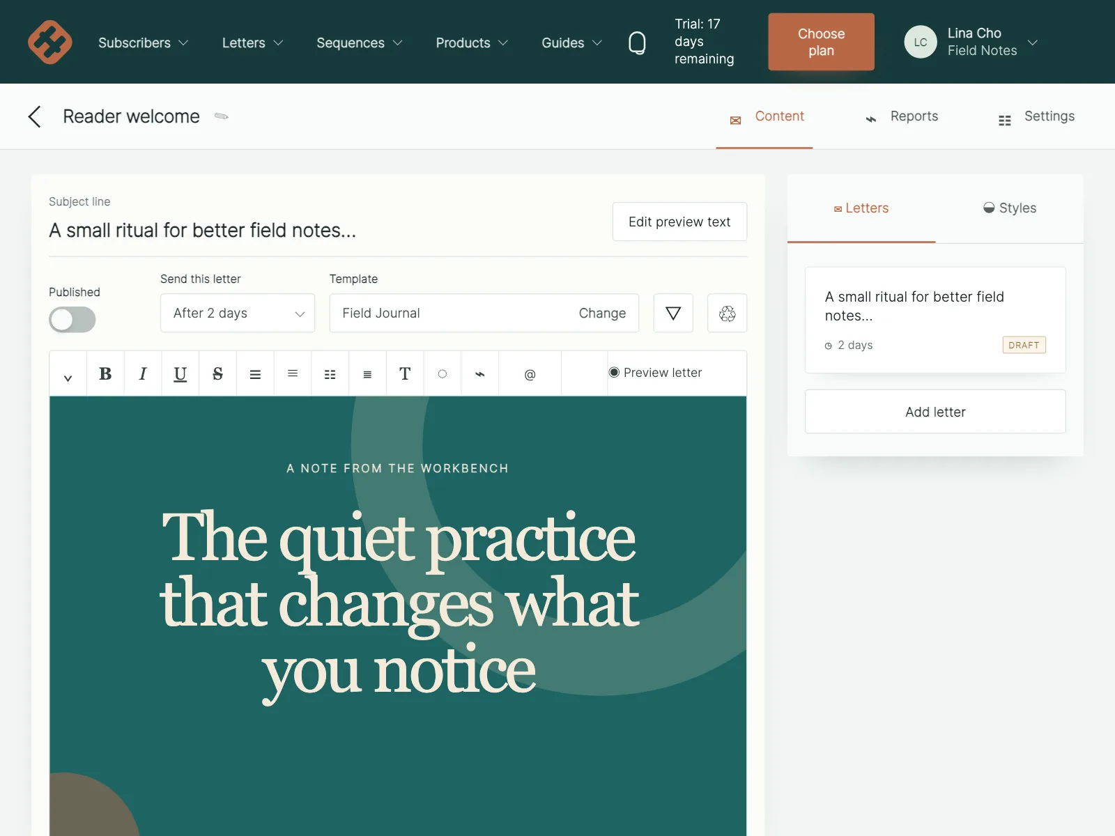 Rich text editor
