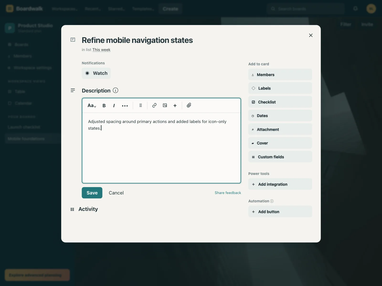 Rich text editor