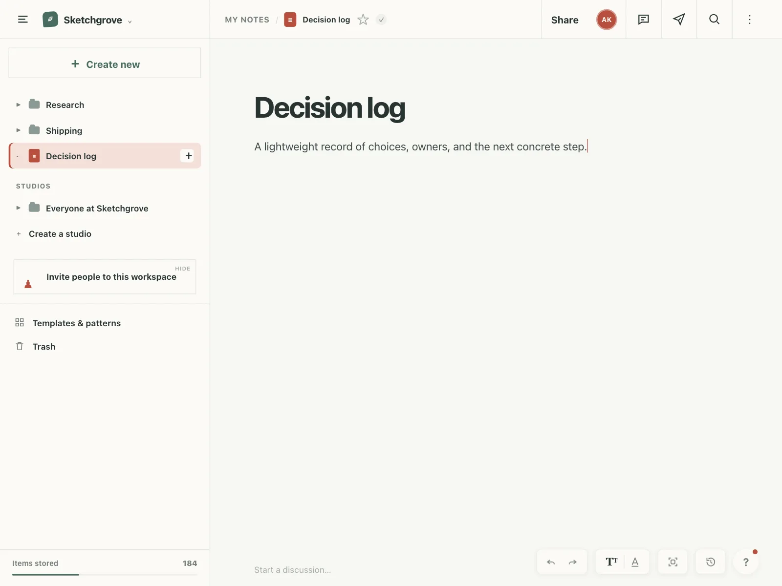Rich text editor