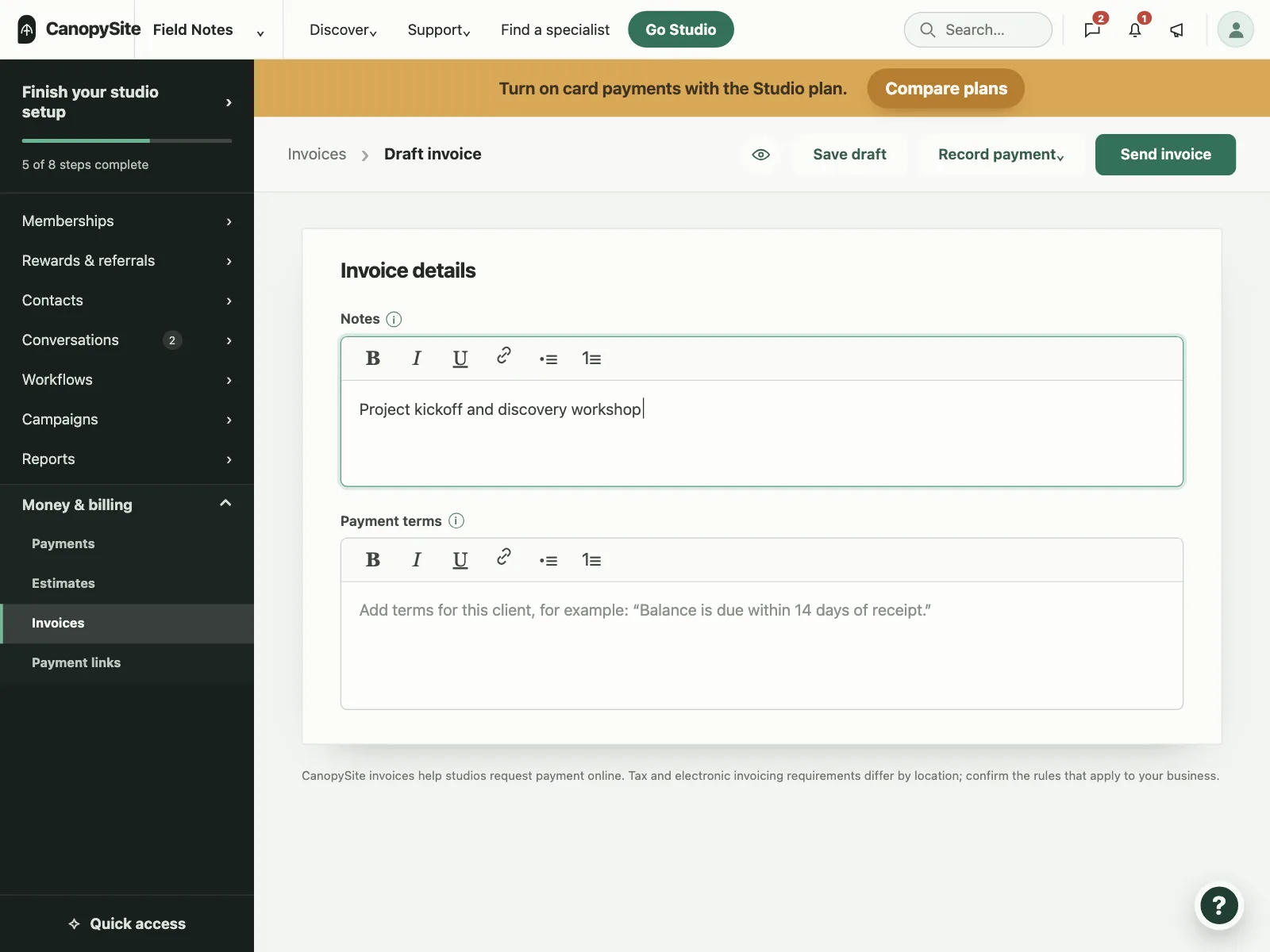 Rich text editor