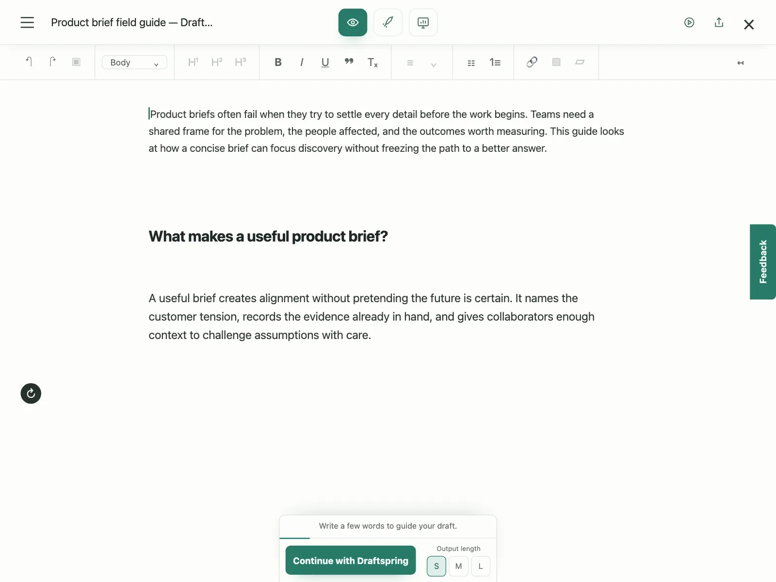 Rich text editor