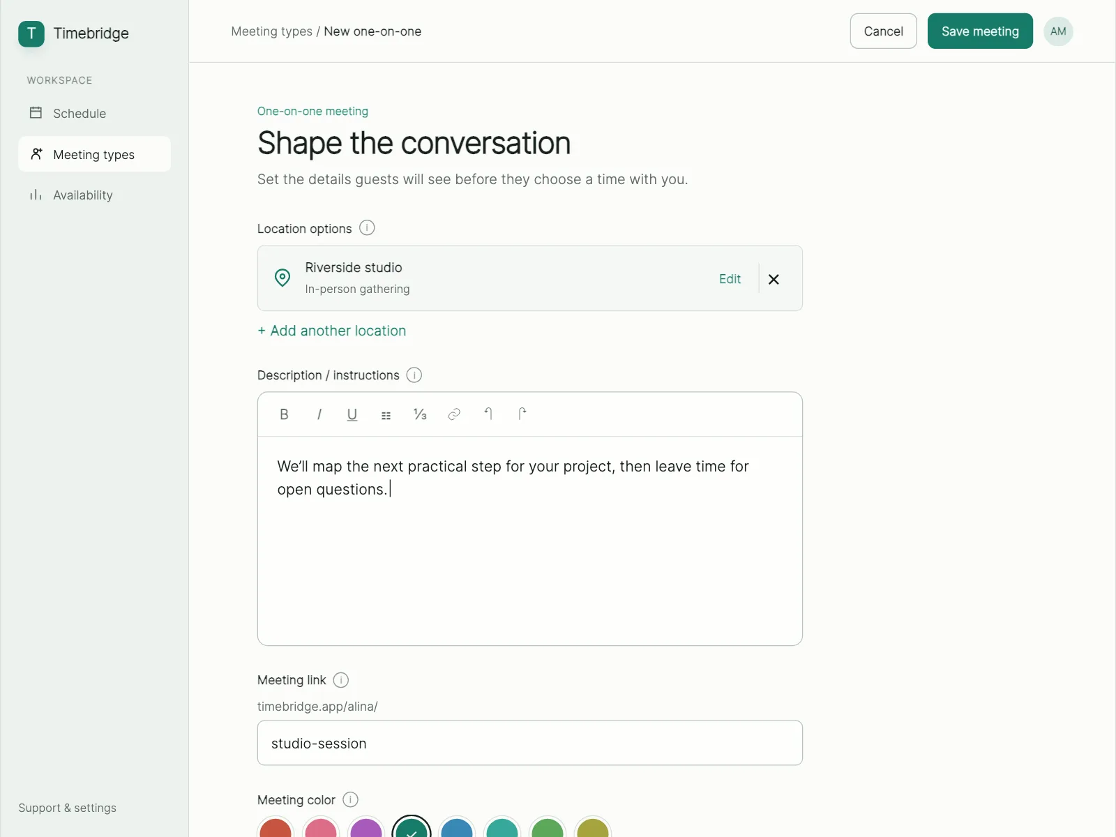 Rich text editor