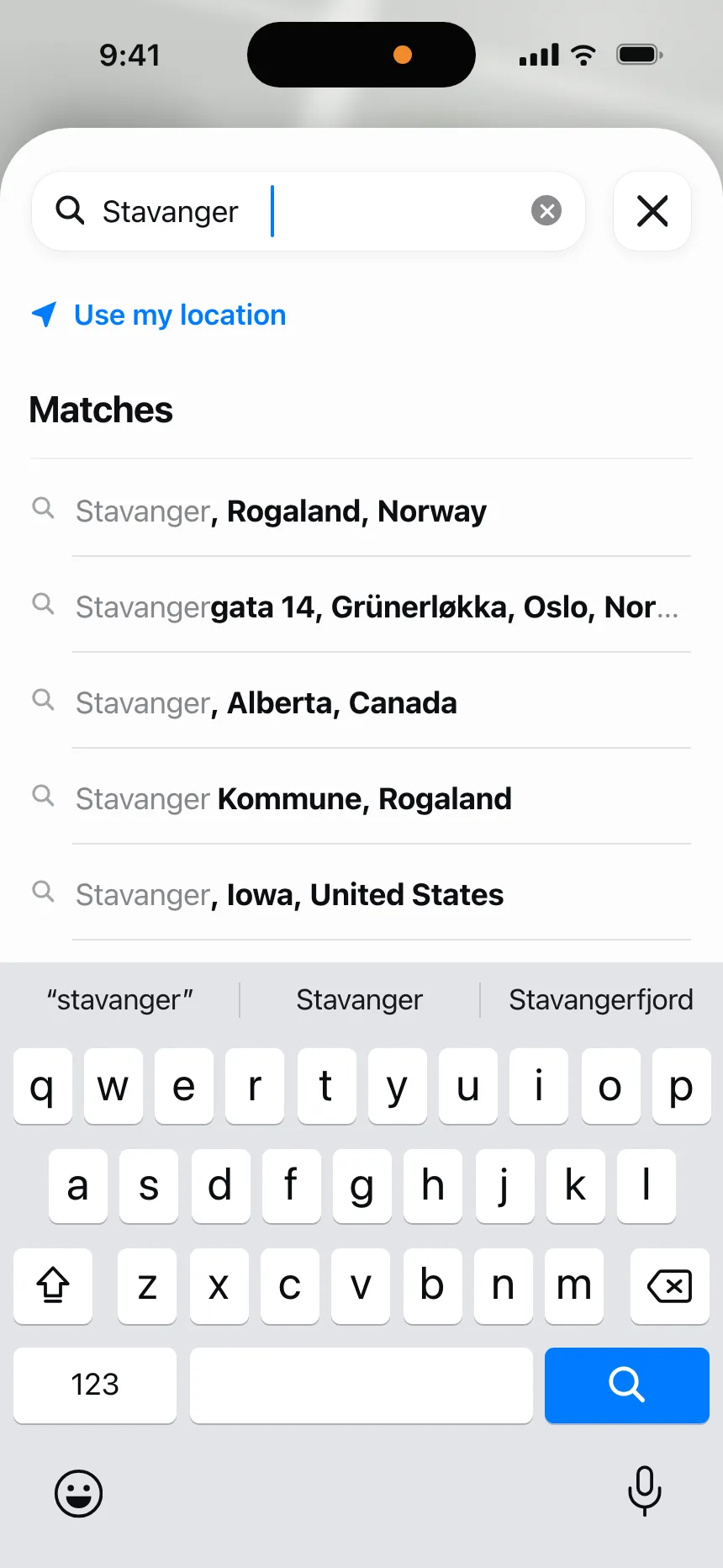 Search bar