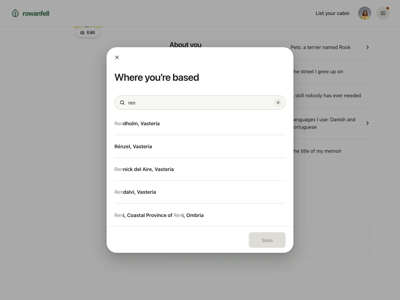 Search bar