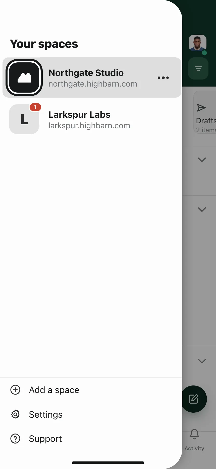 Side navigation