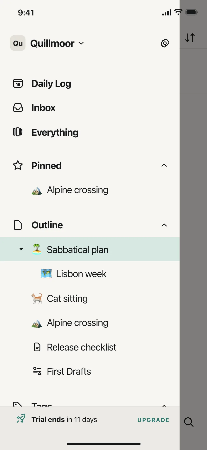 Side navigation