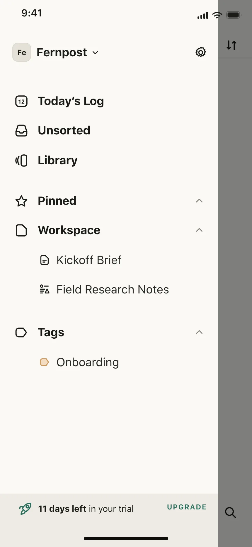 Side navigation