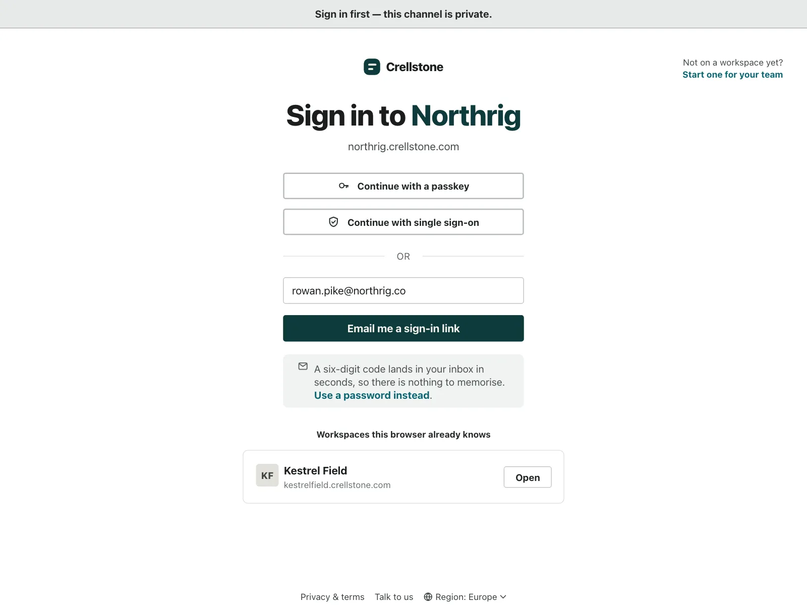 Sign in