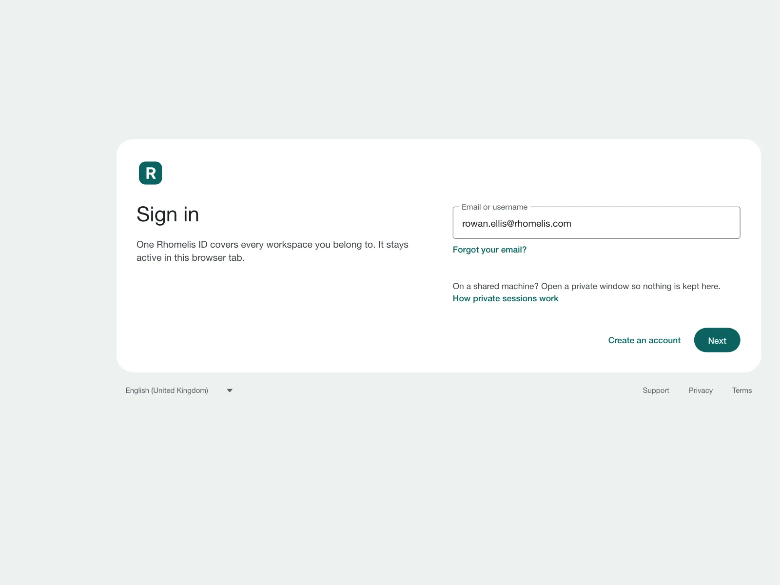 Sign in