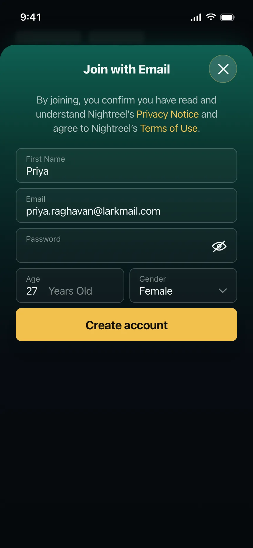 Sign up