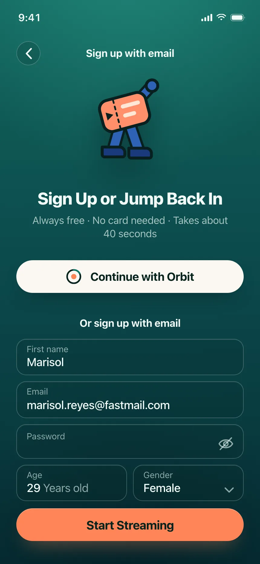 Sign up