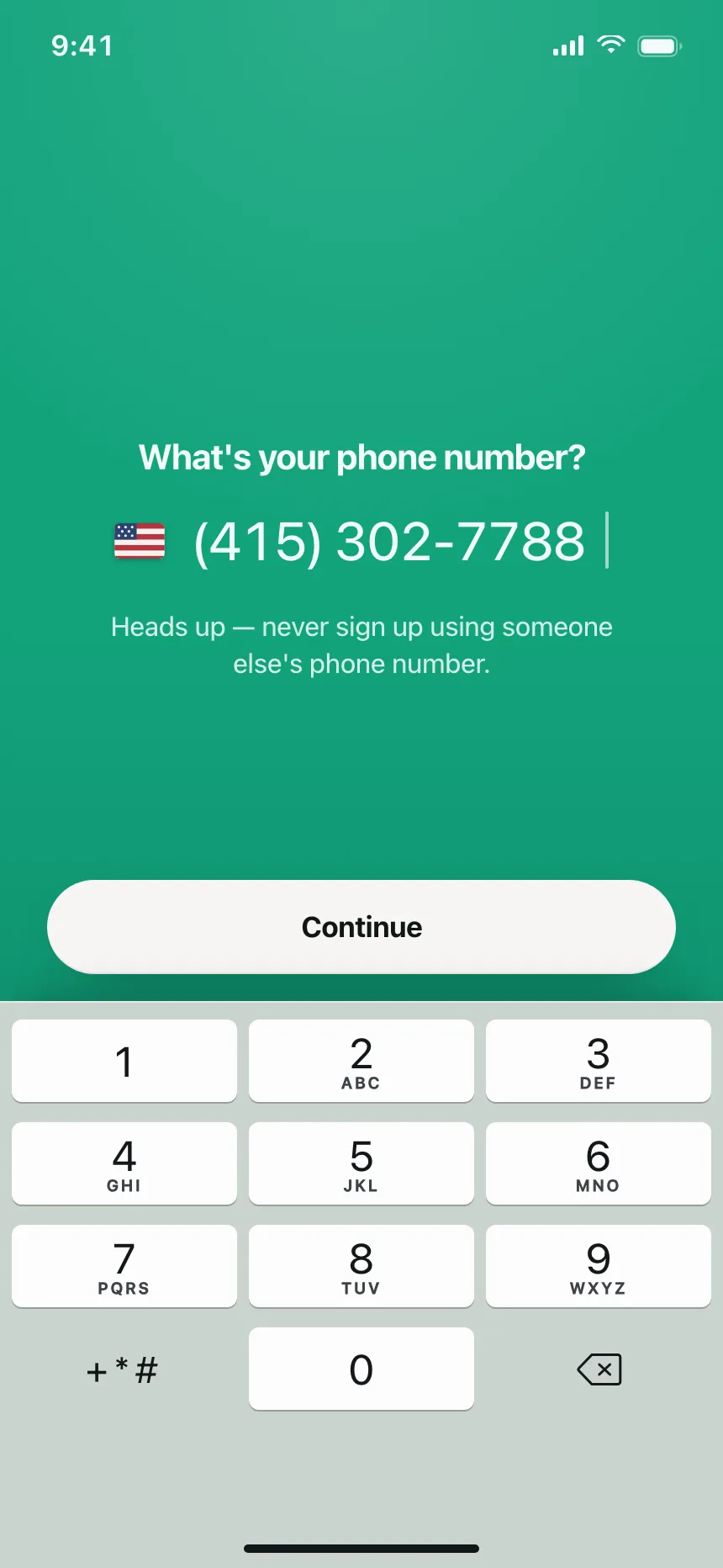 Sign up