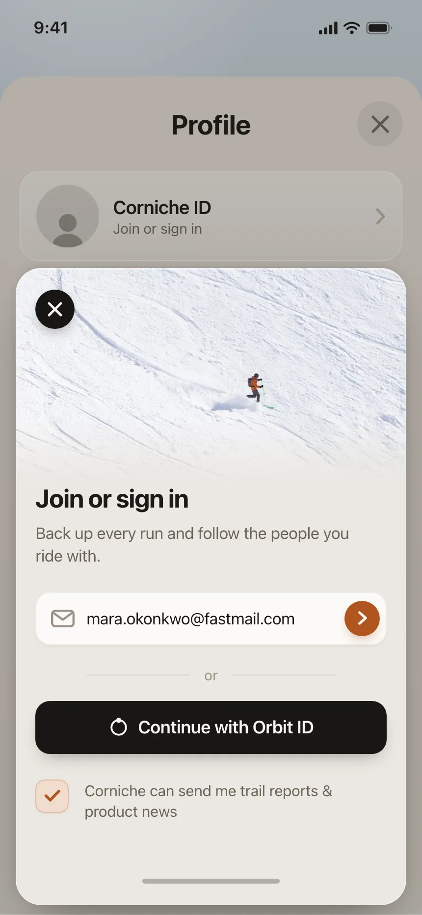 Sign up