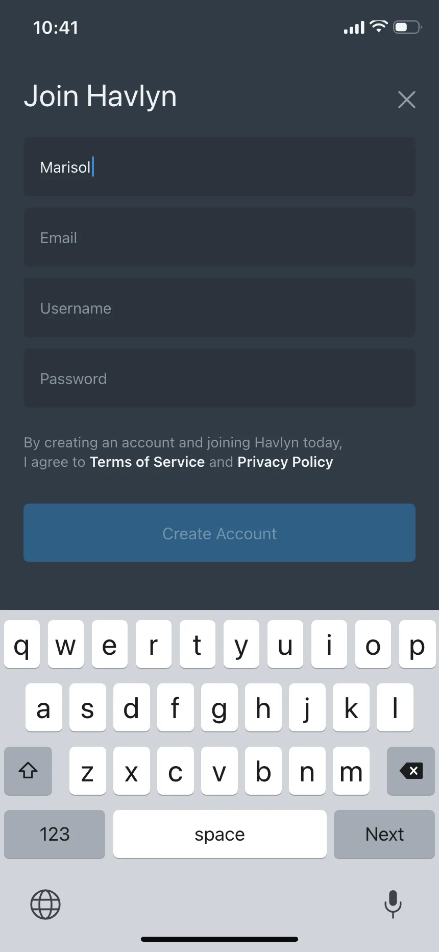 Sign up