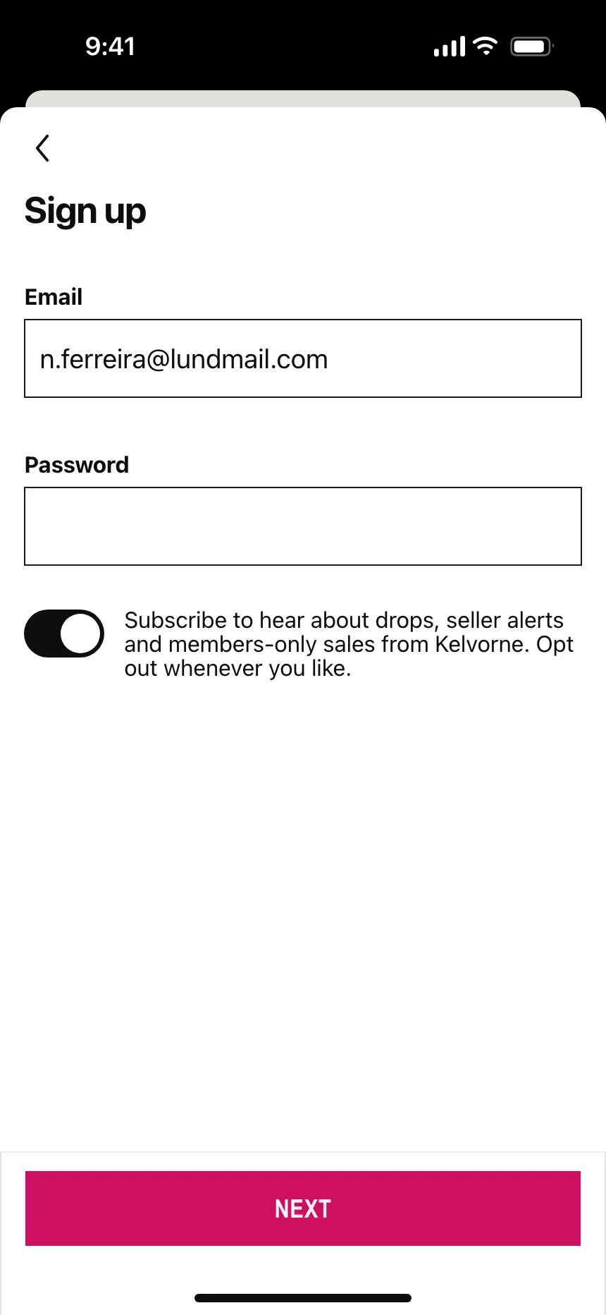 Sign up
