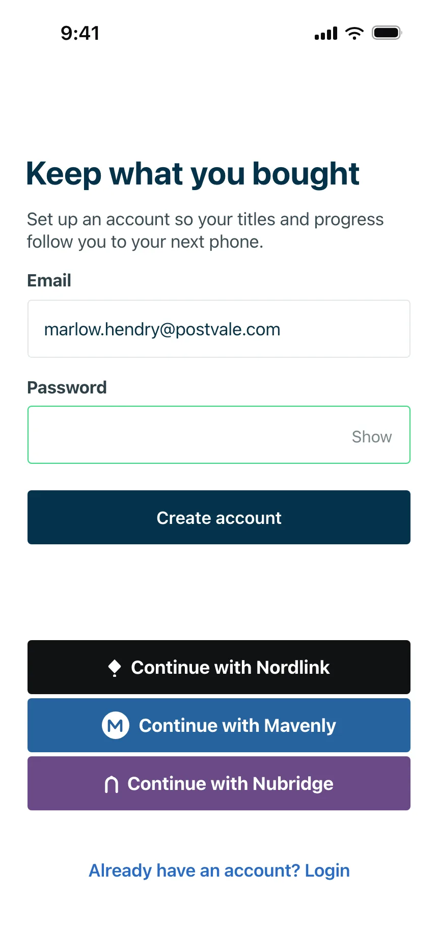 Sign up