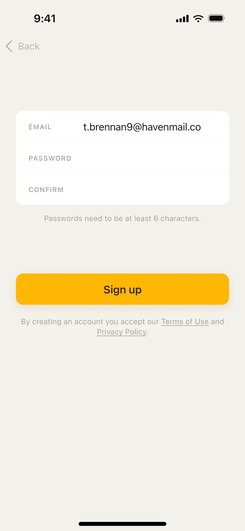 Sign up