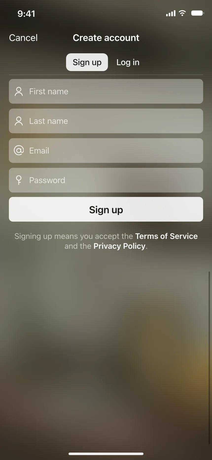 Sign up