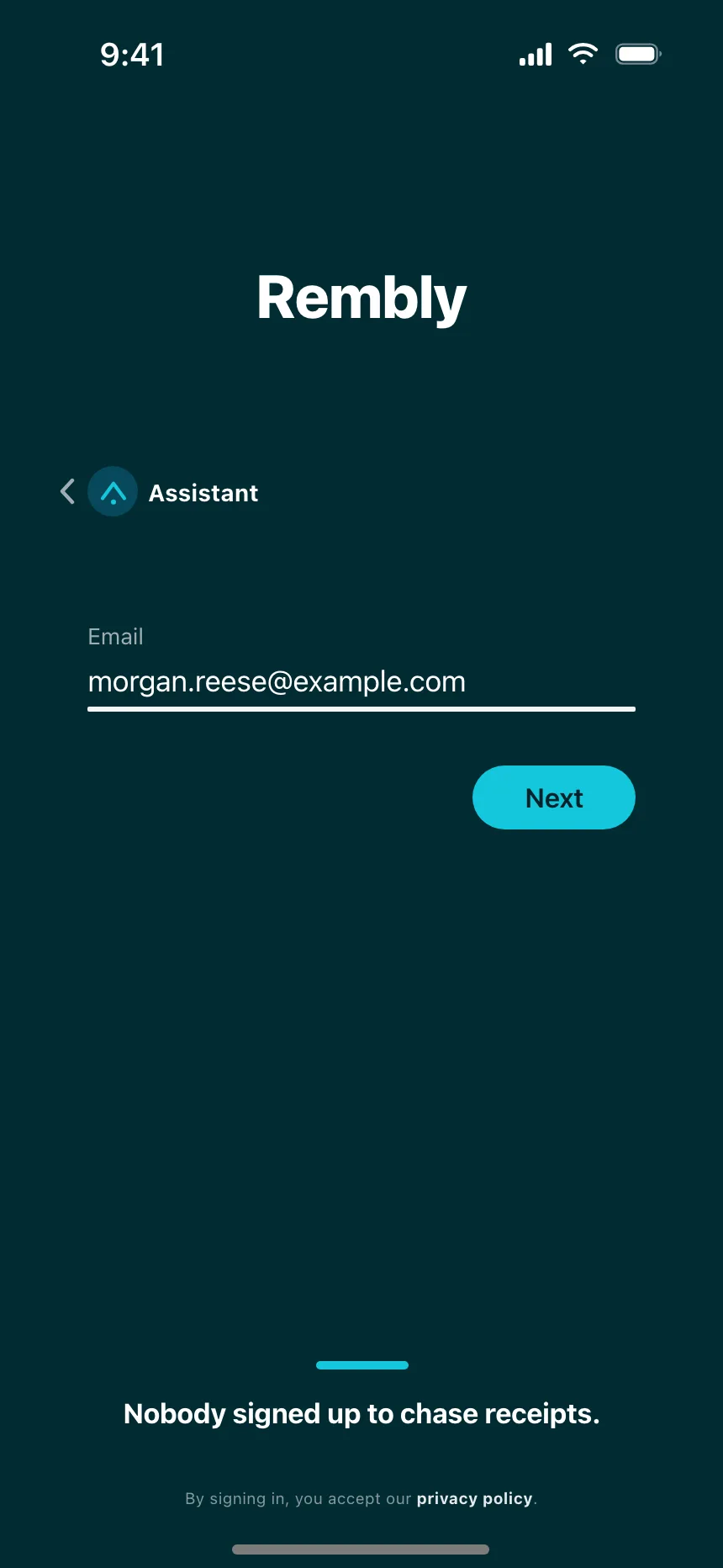 Sign up