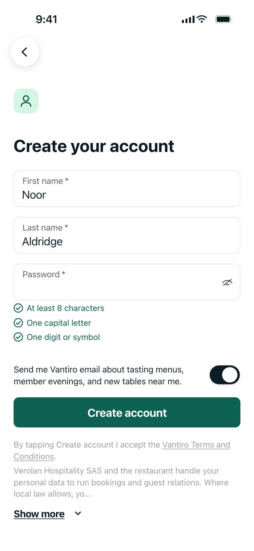 Sign up