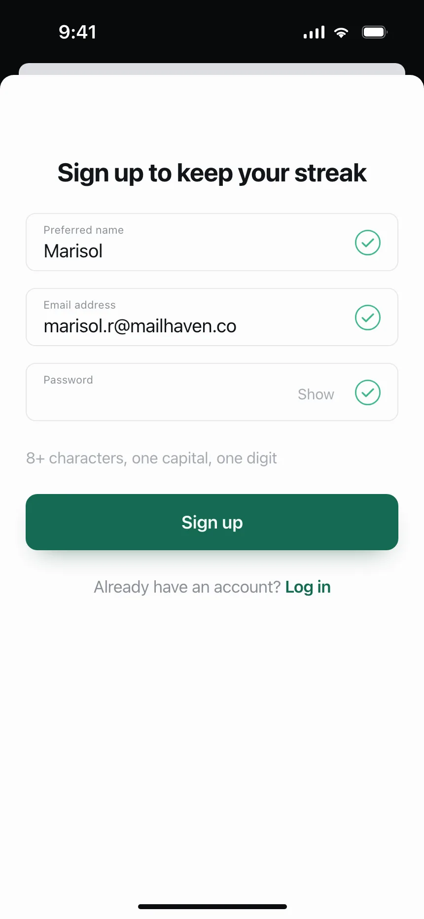 Sign up