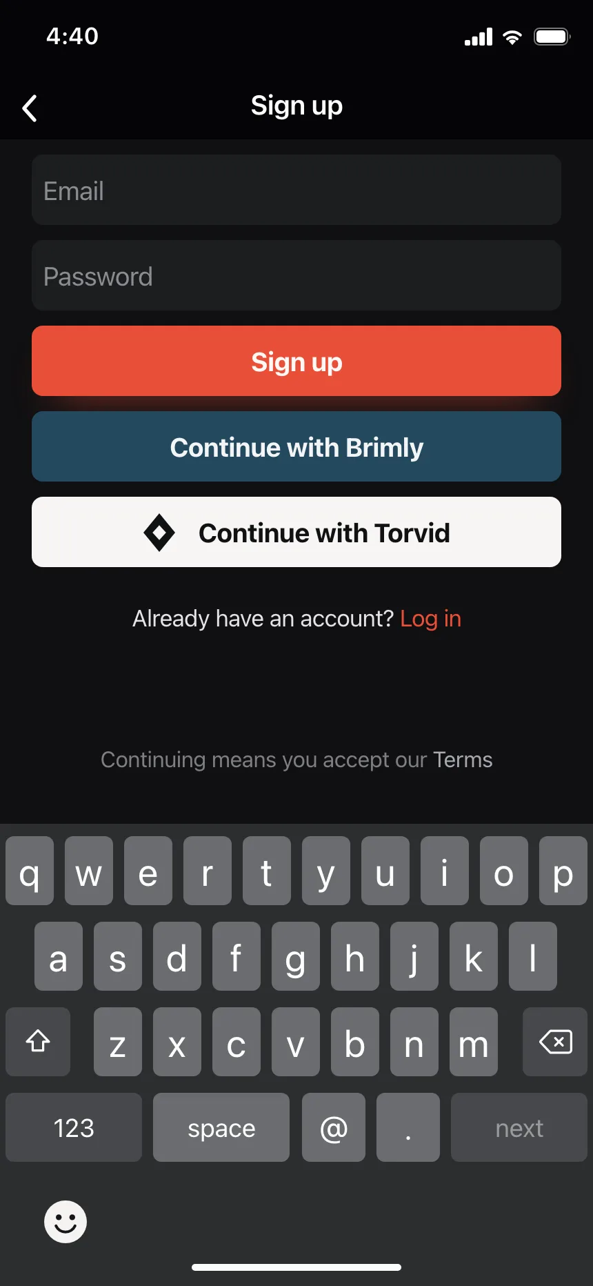Sign up