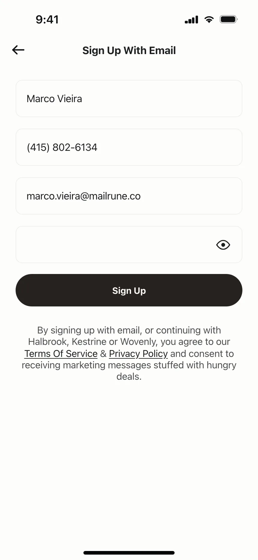Sign up