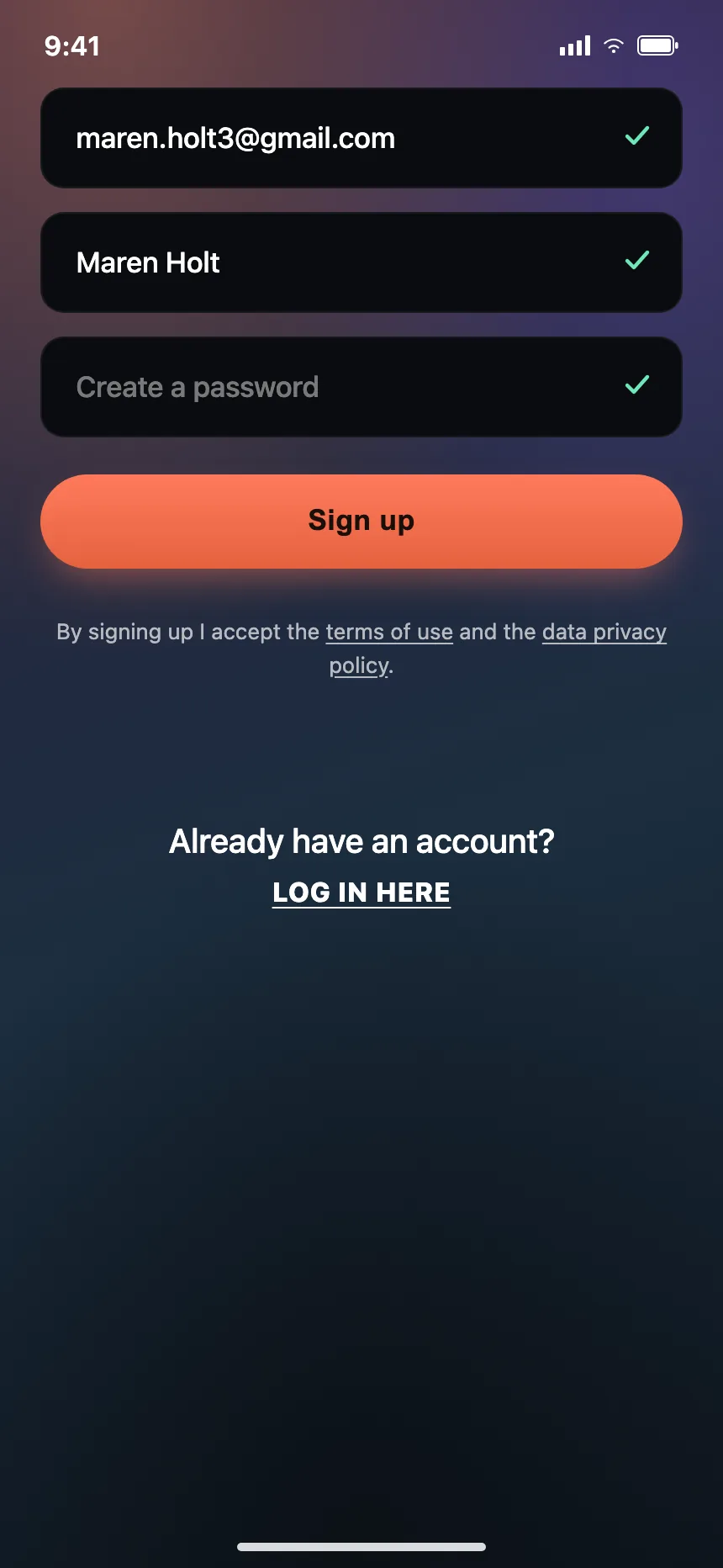 Sign up