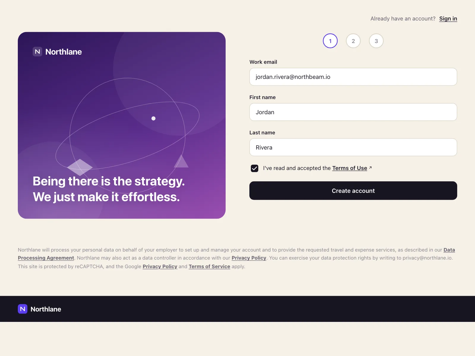 Sign up