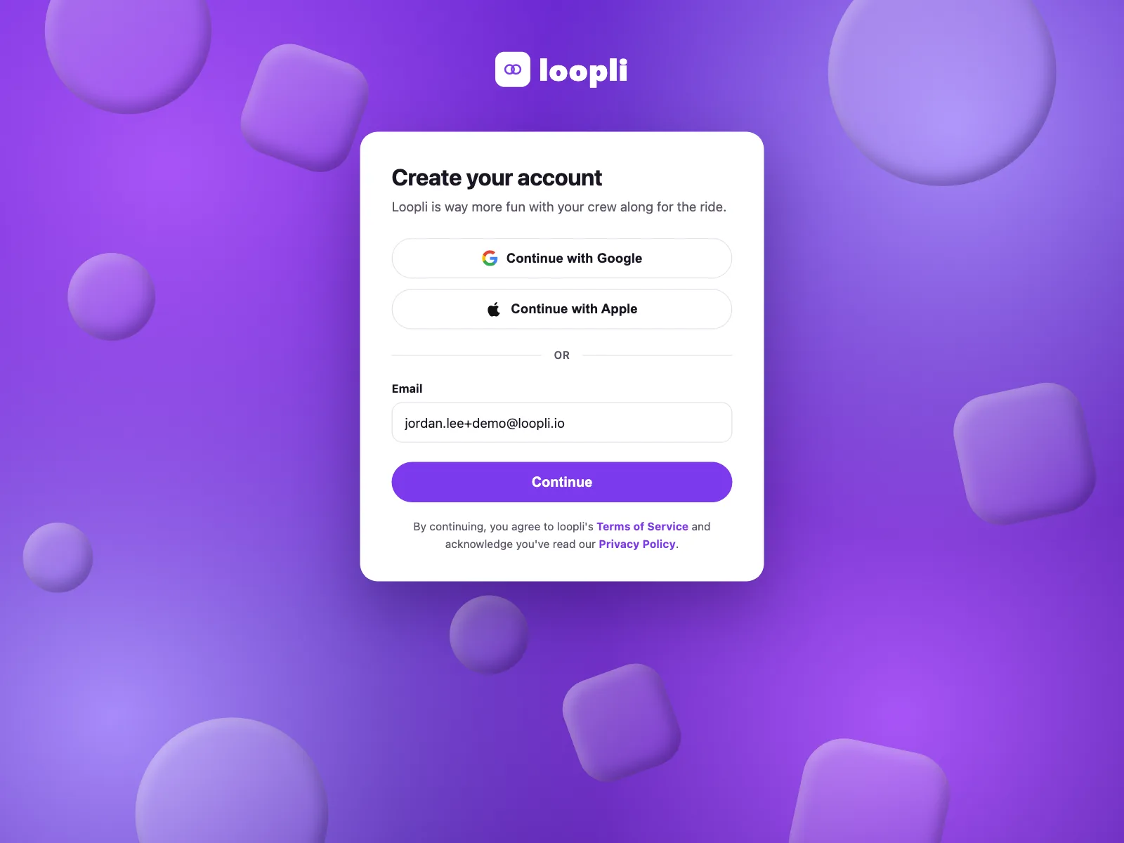 Sign up
