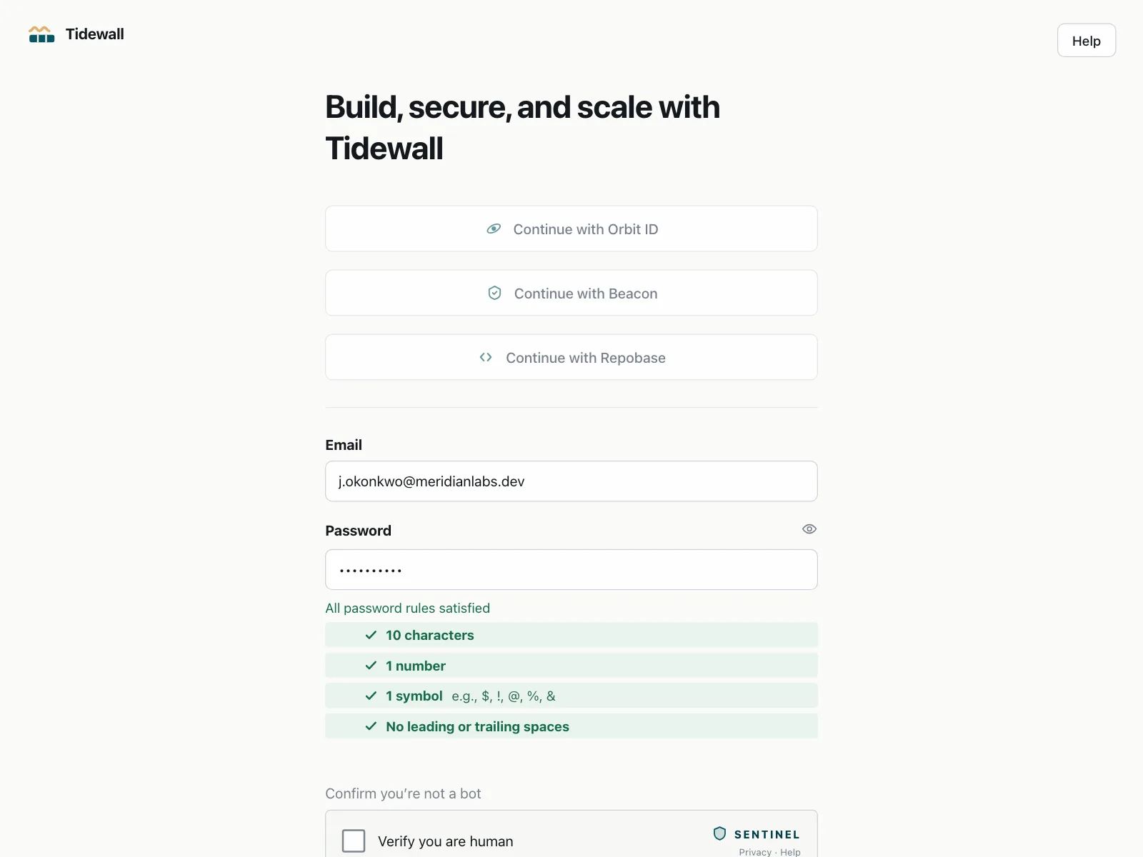 Sign up