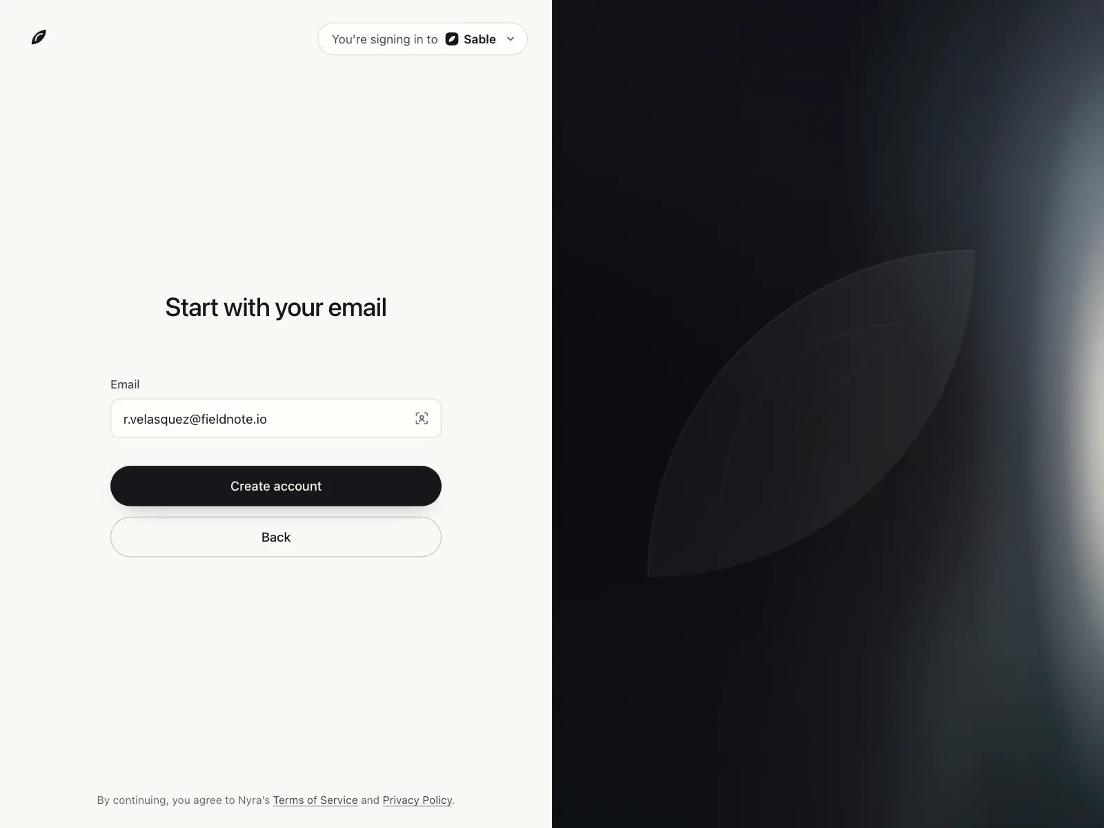 Sign up