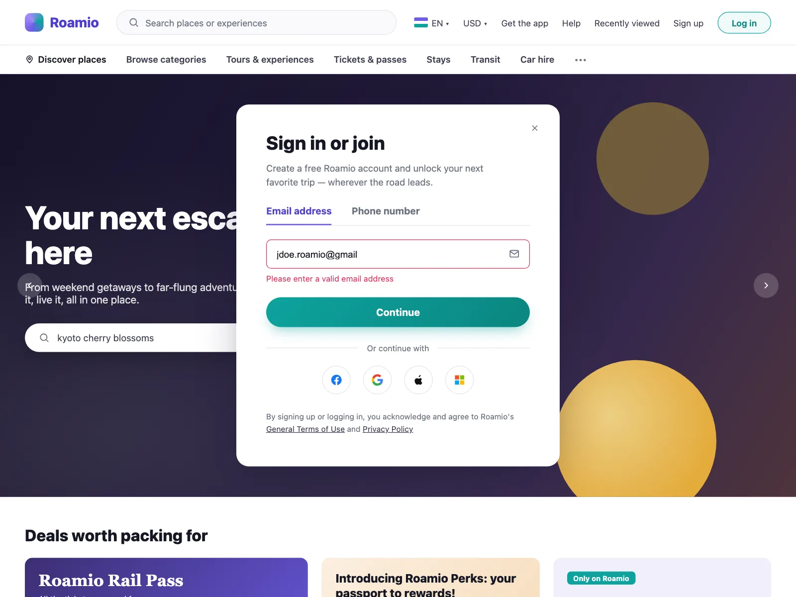 Sign up