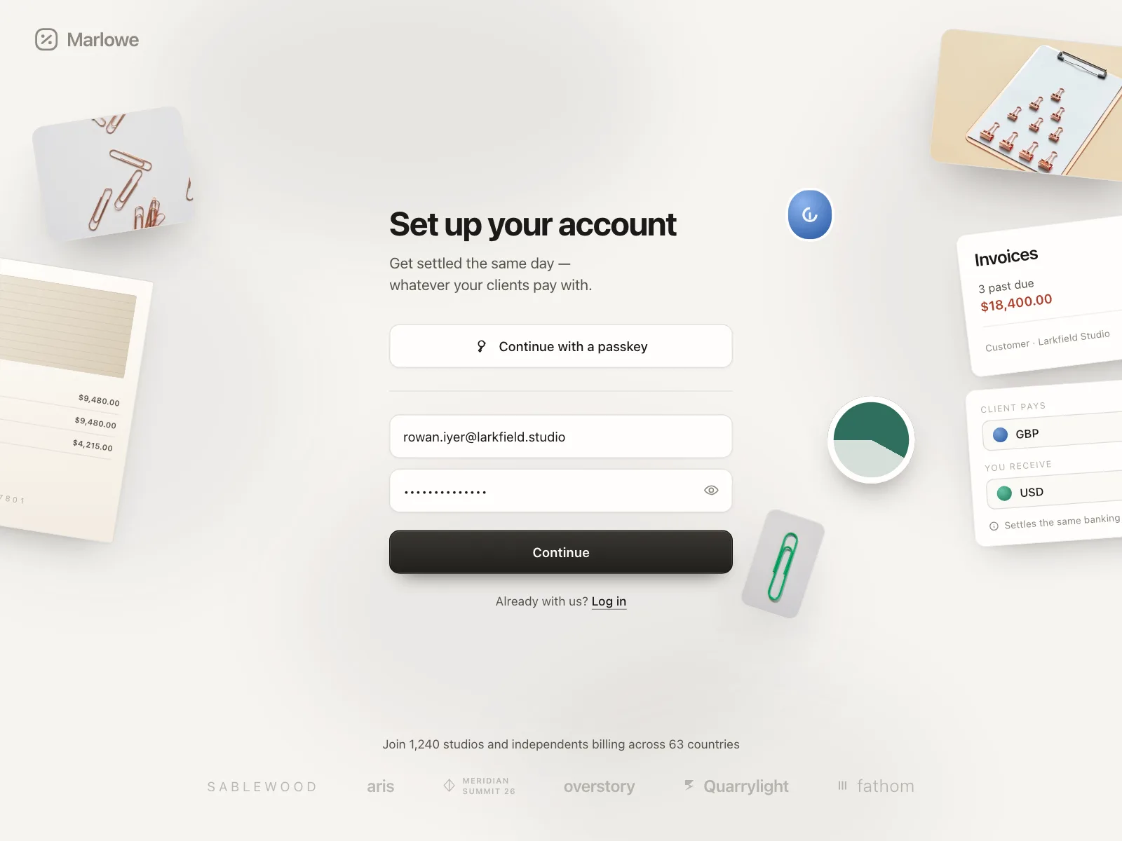 Sign up