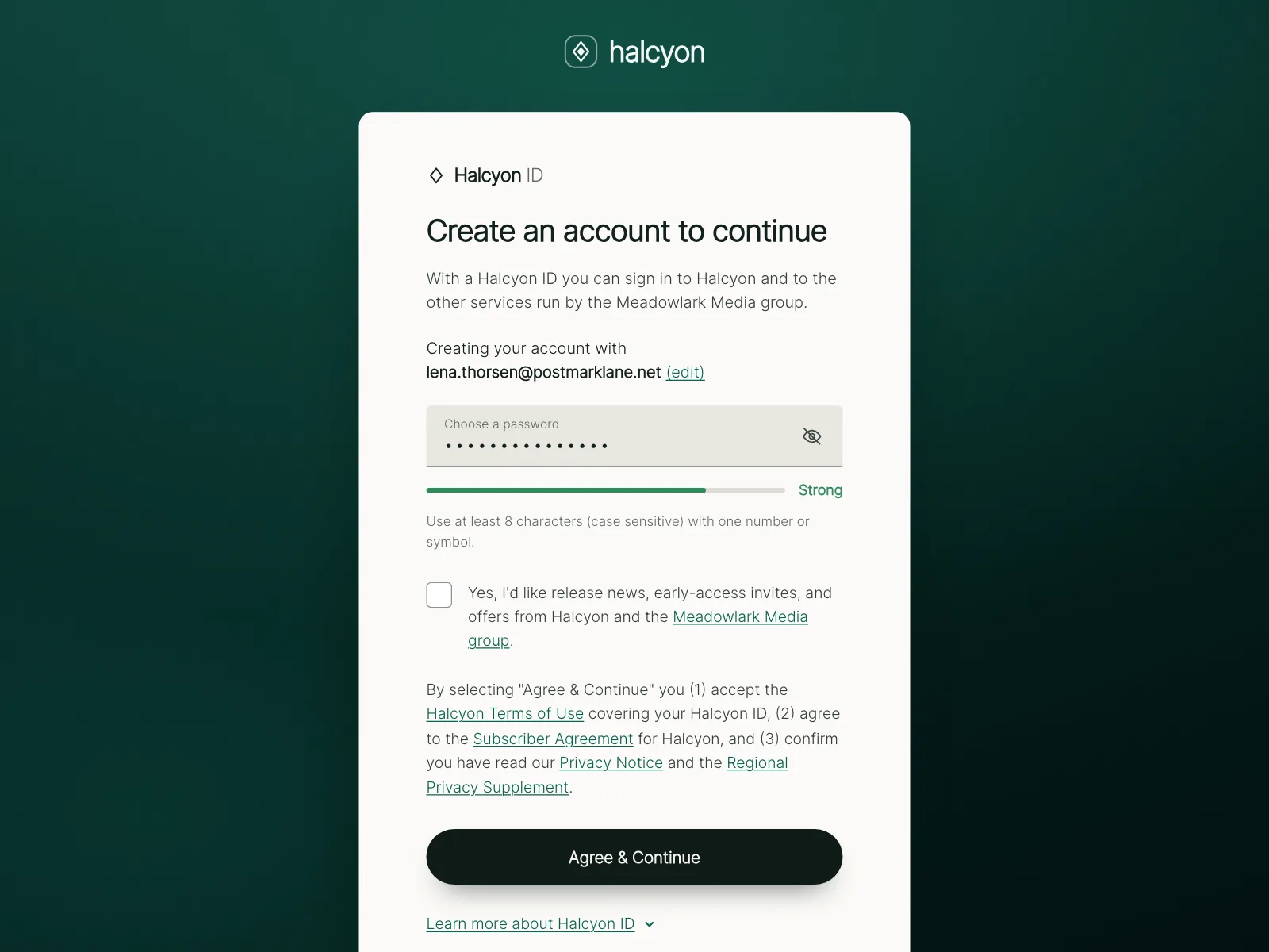 Sign up