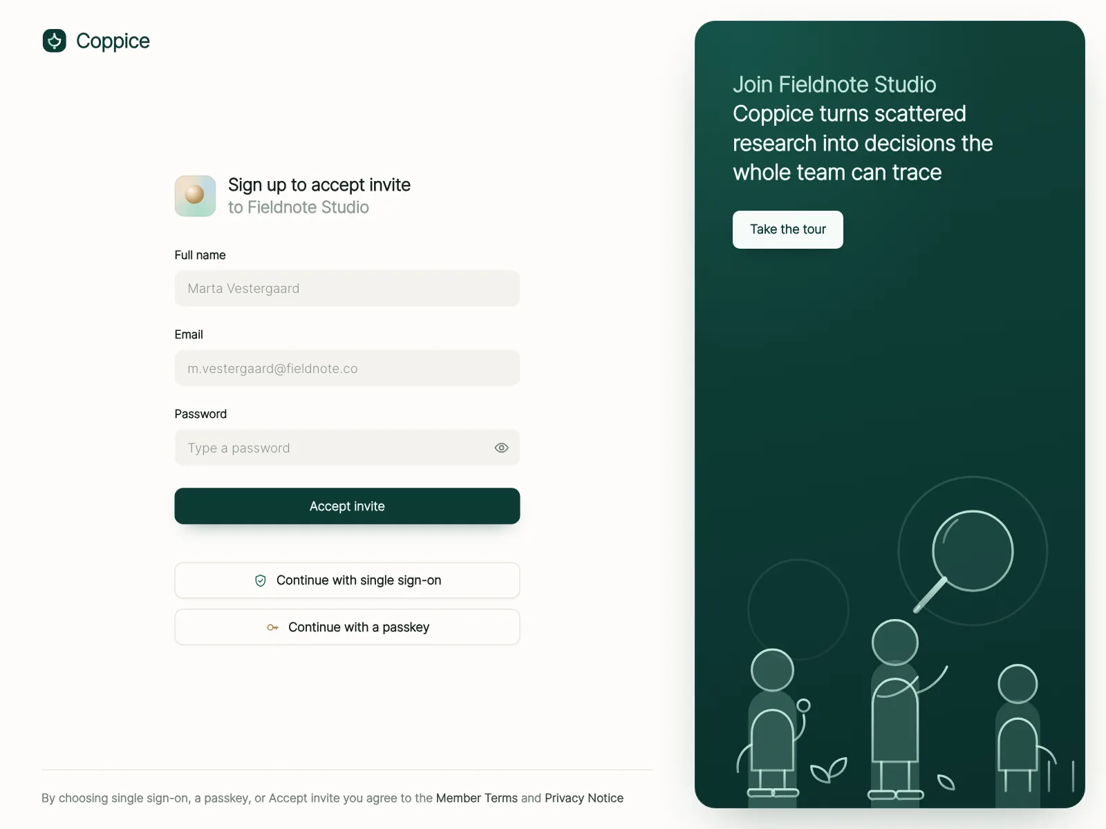 Sign up