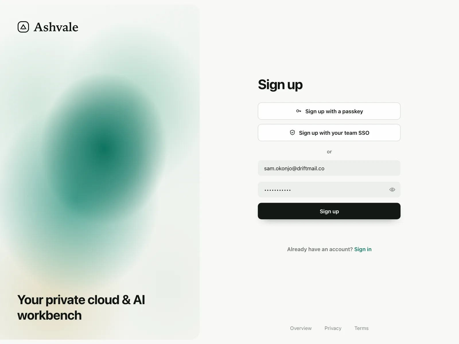 Sign up
