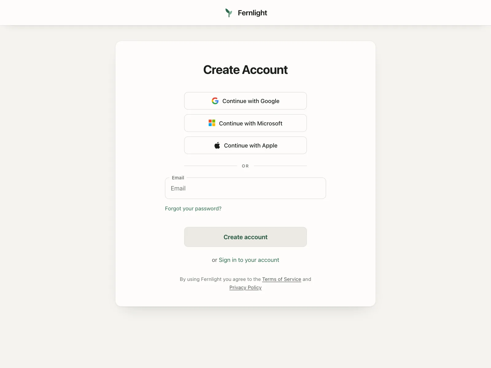 Sign up