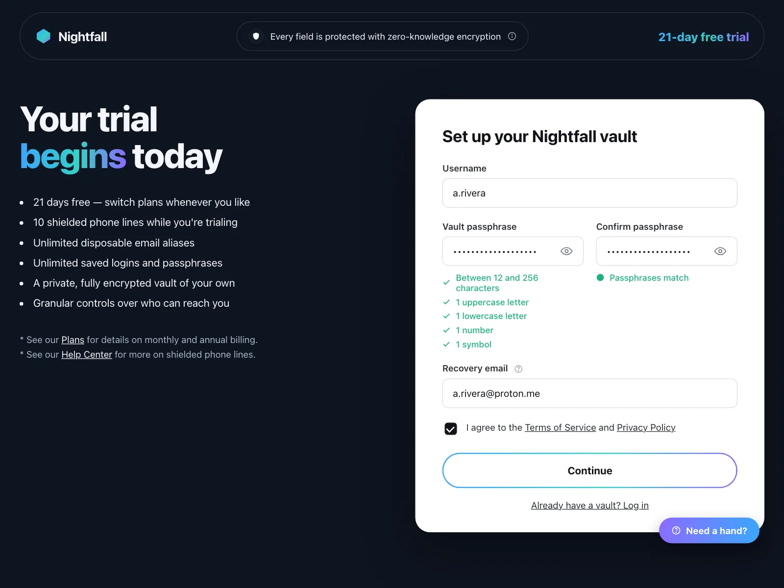 Sign up