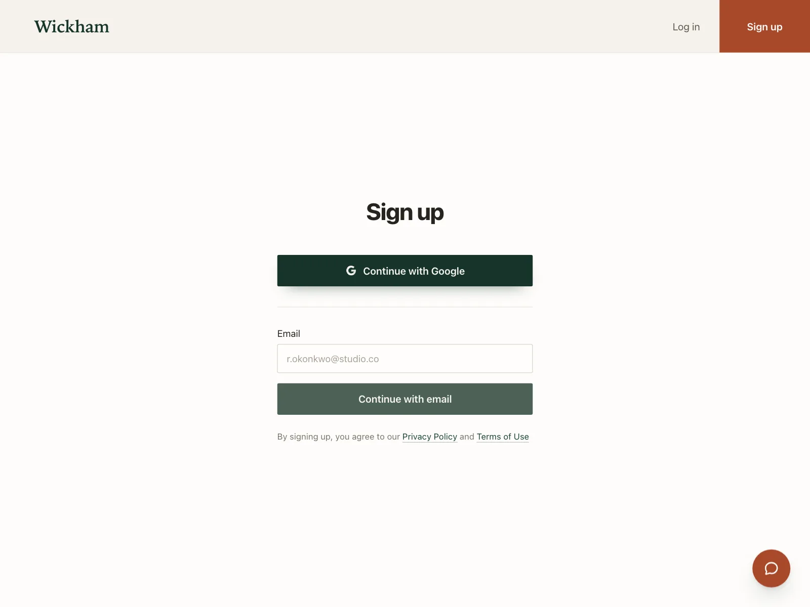 Sign up