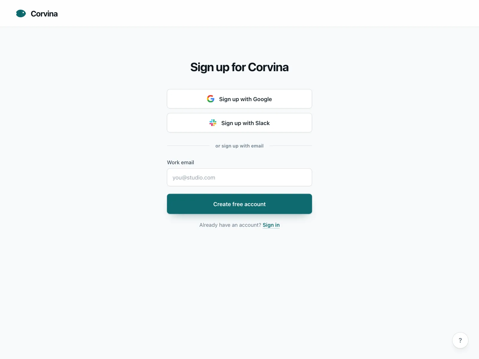 Sign up