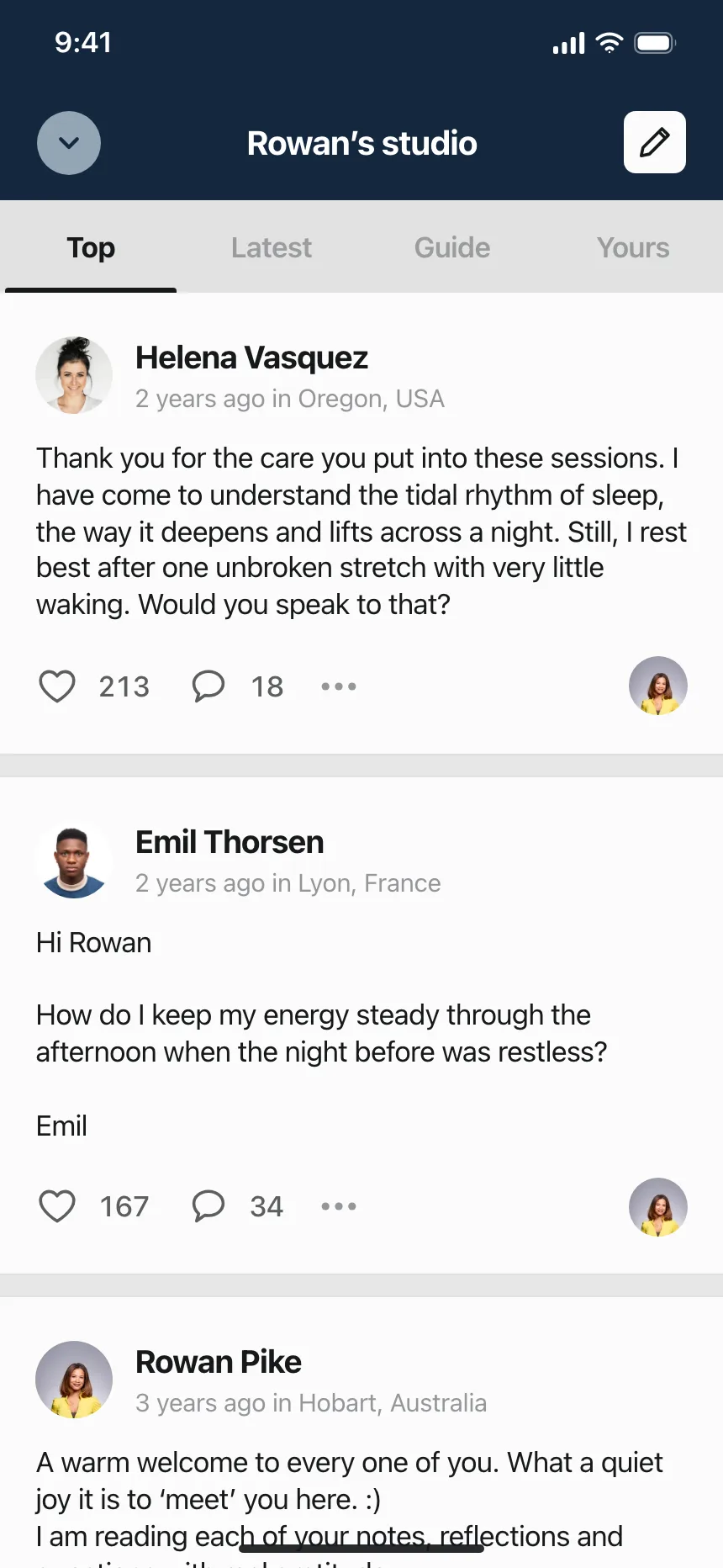 Social feed