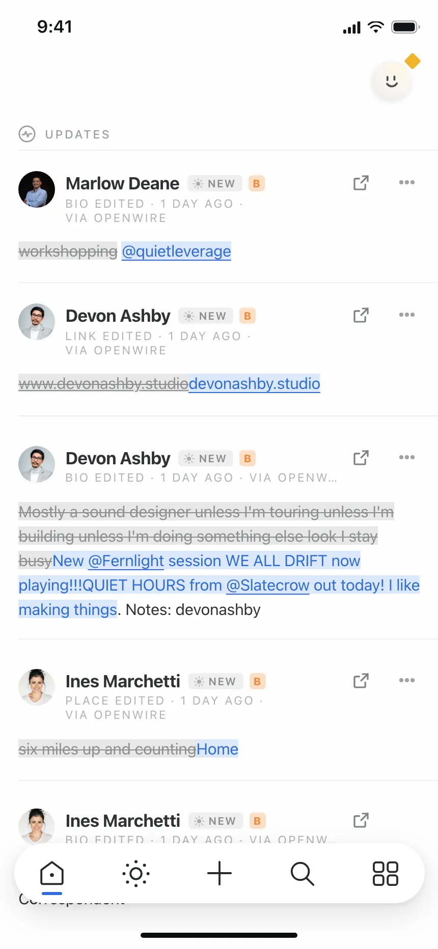 Social feed