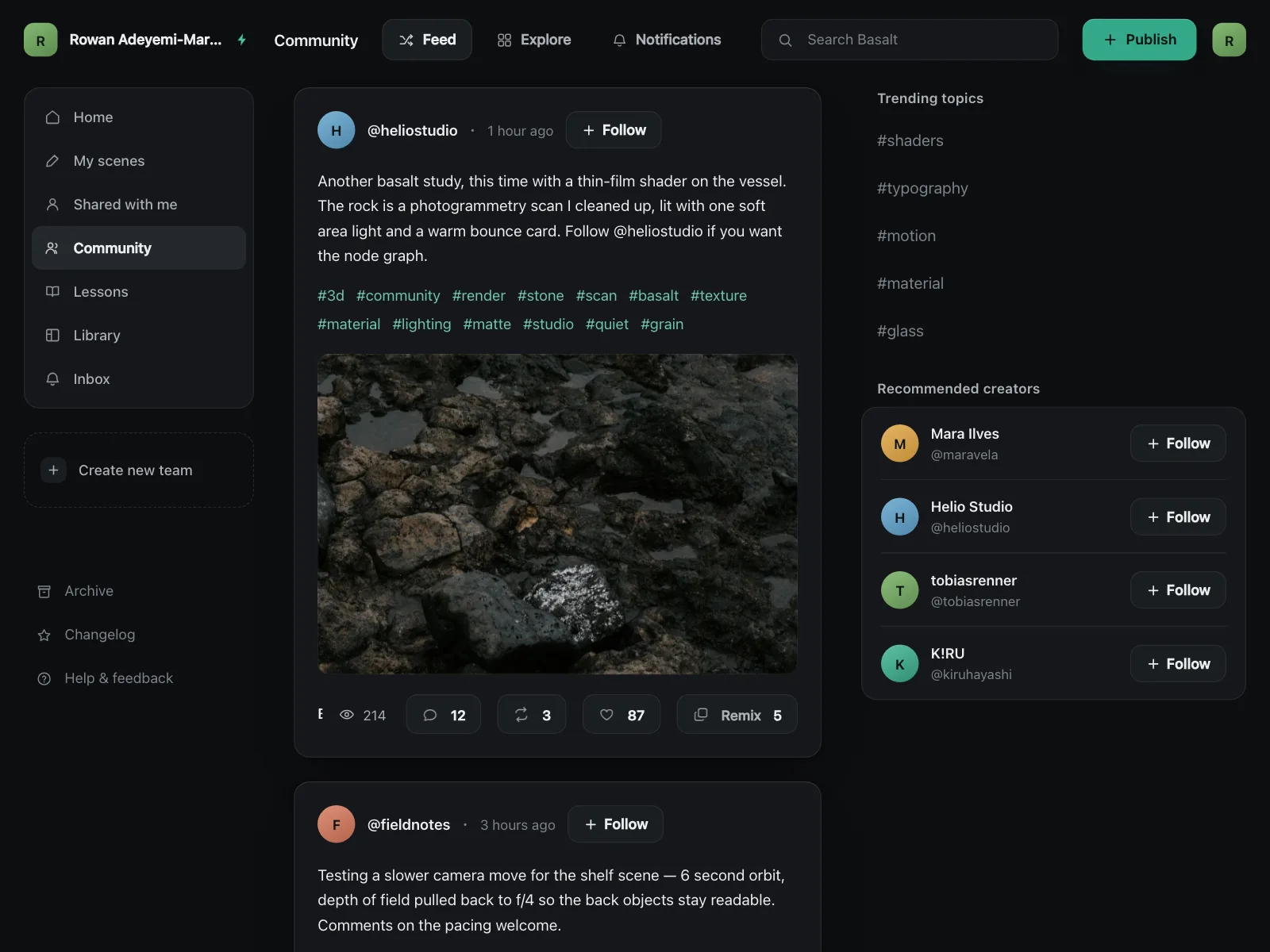 Social feed