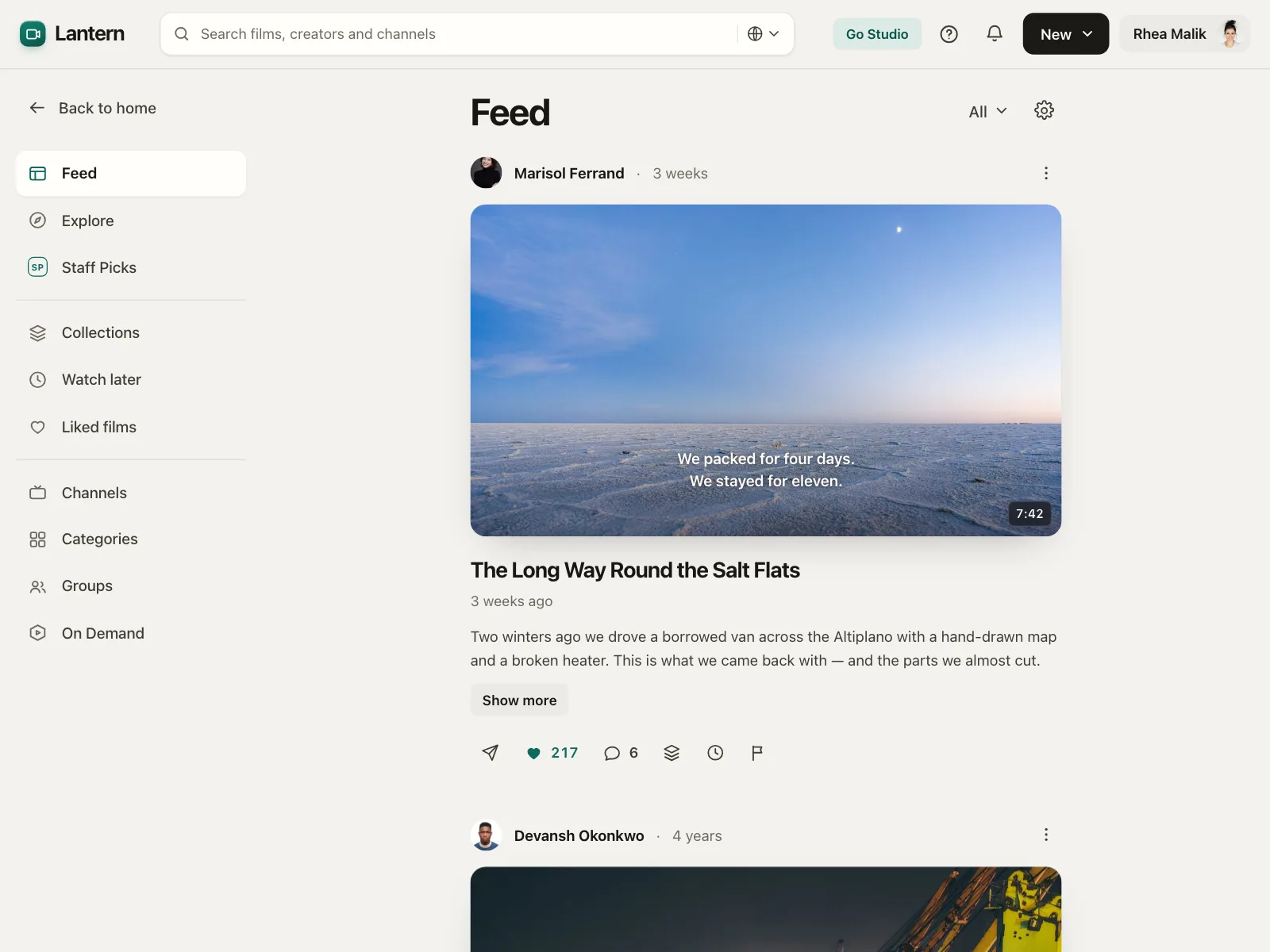 Social feed