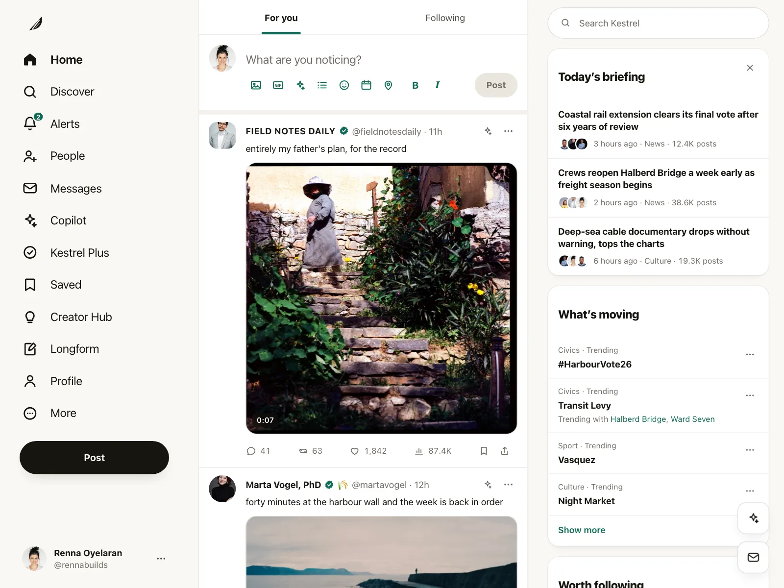 Social feed